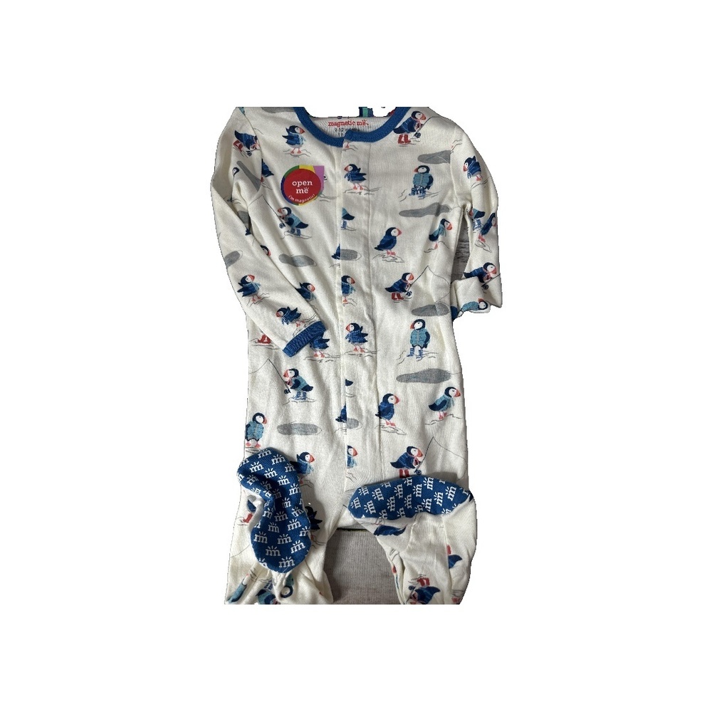Magnetic Me Unisex Blue | White | animals Pajamas size: 6-12 months